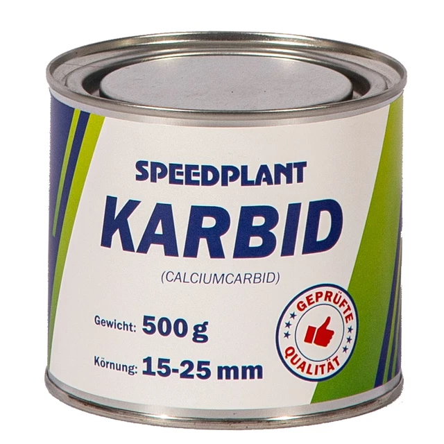 SPEEDPLANT Karbid 1,5 Kg – 3x 500g Dosen, Körnung 15-25mm, Für Karbidlampen