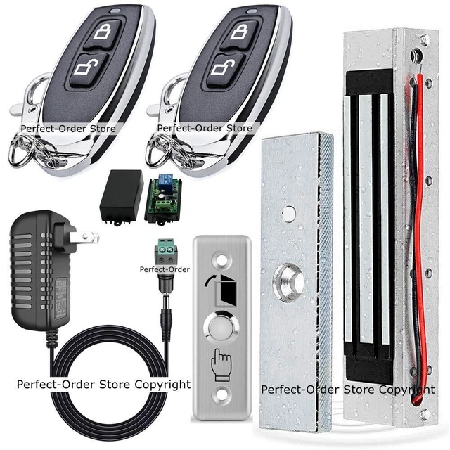 DOOR LOCK ENTRY Gate Control System, 400lbs Lock +2 Remote