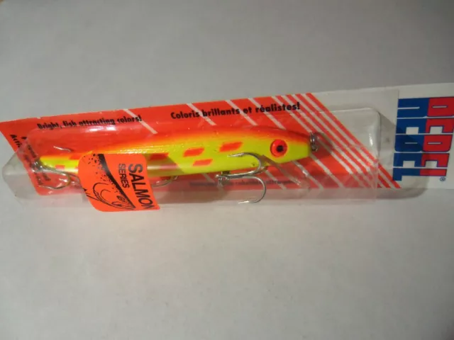 1 Rebel J30 Jointed Floating Minnow Chart/Orange Back-Bars NIP