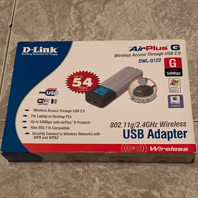 Chiavetta Wireless D-Link DWL-G122 802.11g 2,4 GHz 54 mbps AirPlus G