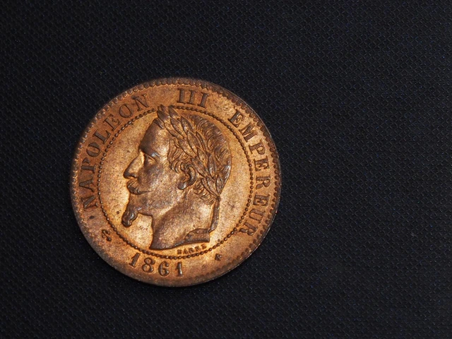 Splendide 2 Centimes Napoleon Iii 1861 Bb Buste Definitif