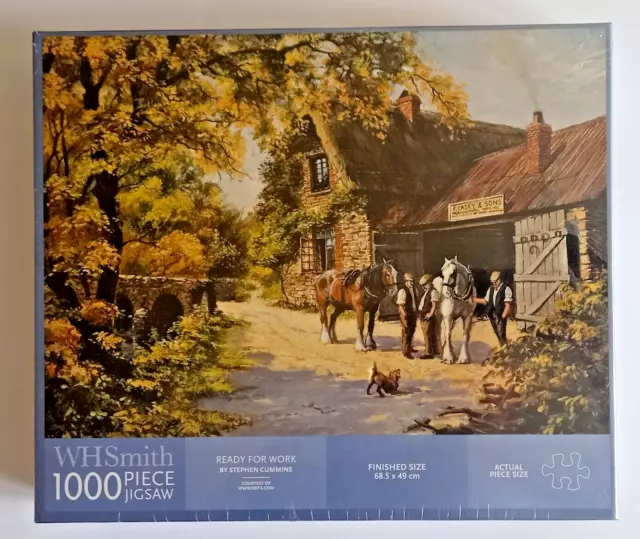 Brand New 1000-Piece Jigsaw Puzzle - "Ready for Work" - Finished Size 68.5 x 49