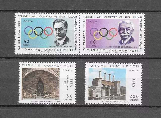 TURKEY TURQUIE - 1967 YT 1839 à 1842 - TIMBRES NEUFS** MNH LUXE