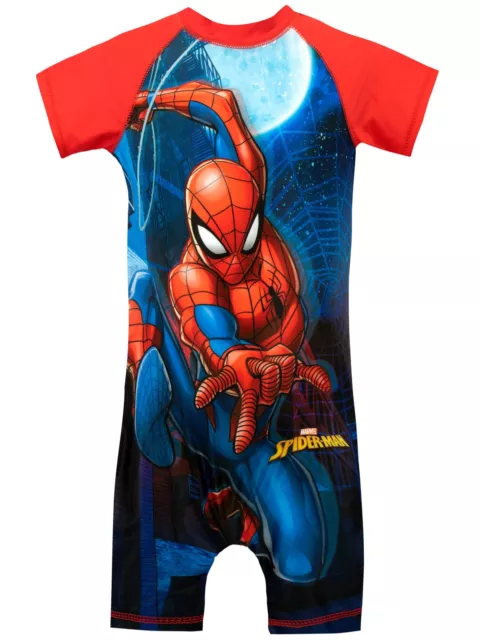Marvel Costume da Bagno per Ragazzi Spiderman Rosso 3-4 Anni