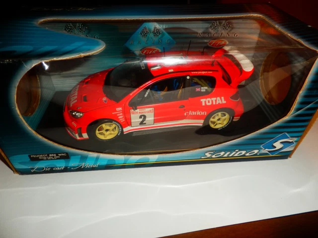 LJ179 SOLIDO RACING 9032 1/18 Peugeot 206 Go WRC Rallye San Remo 2001 31 3467300090327