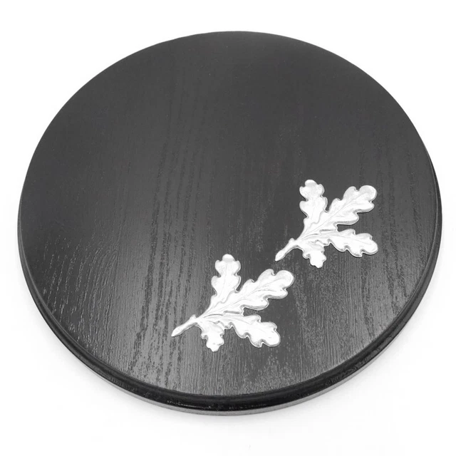 Placa de Jabalí Redondo Oscuro Af 21 CM Con 2 Pieza Aluminio Hoja Roble Portada 2