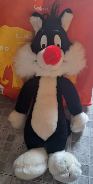 Vintage 1971 Sylvester Plush Toy Warner Bros Mighty Star Retro Looney Tunes 1550