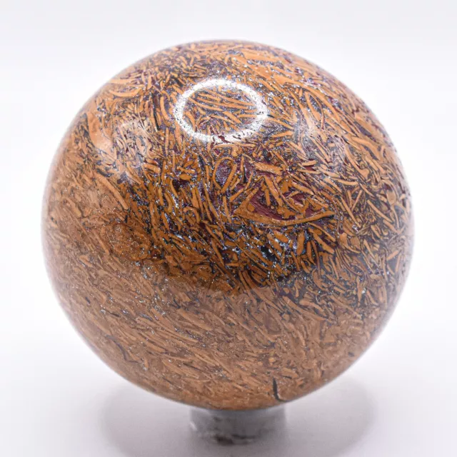 2.3" Maryam Jasper Sphere Natural Fossil Mineral Arbic Calligraphy Stone - India