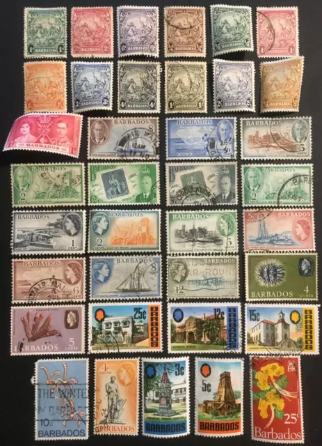 Barbados Collection Of Old Stamps Lot 6