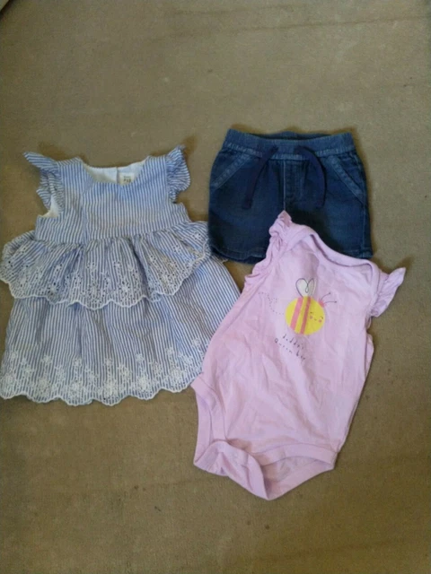 BUNDLE OF BABY GIRLS CLOTHING AGE 6-12 MONTHS Great Top Up Items Good Condition