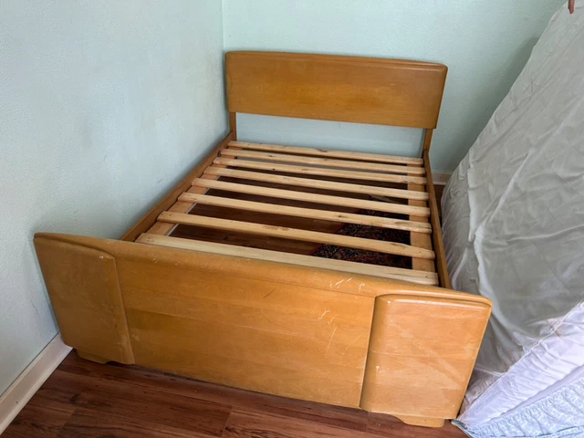 Vintage Mid Century Heywood Wakefield Riviera Full Double Bed