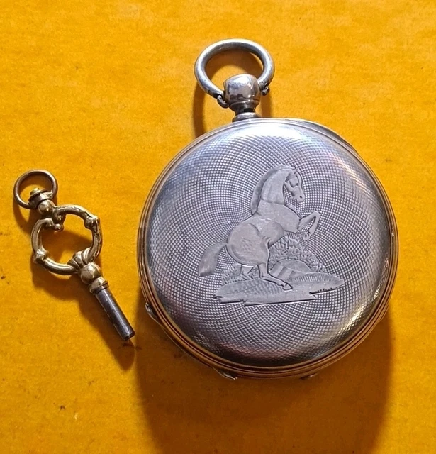 Montre Gousset Ancienne En Argent Massif - Poinçon Croissant Et Étoile Ottoman - Mécanique Manuel