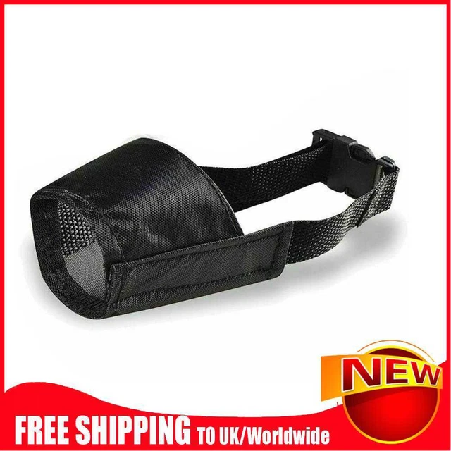 Correa de bozal ajustable para mascota de tela Oxford anti ladridos (1)