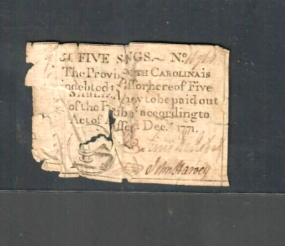 5 Shillings "Old Colonial " 1771 (North Carolina) "Old Colonial" North Carolina!