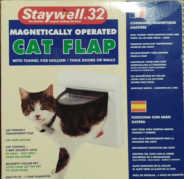 PetSafe Staywell Clásico Magnético Gato Soga Blanco Perro Gato Gato y Mascotas Sogatas