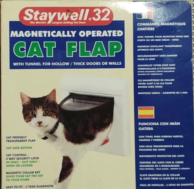 PetSafe Staywell Clásico Magnético Gato Soga Blanco Perro Gato Gato y Mascotas Sogatas