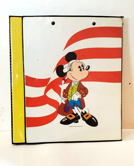 DISNEY RARE 1976 Bicentennial 3-ring Binder Mickey Mouse Daisy Duck ...