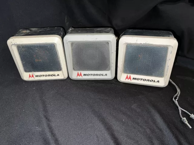 3 Vintage Motorola Speakers For Parts Only