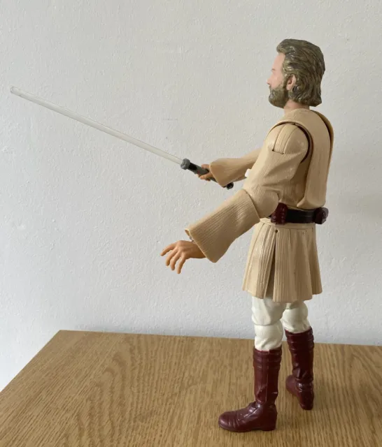 Hasbro Star Wars Obi-Wan Kenobi Attack Of The Clones 12" Electronic Figure 2002 2