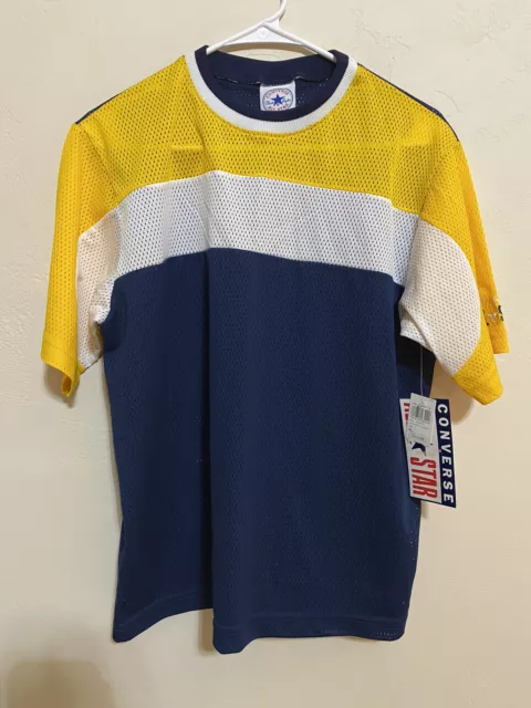 Vintage Converse All-Star Mesh  Jersey Navy Yellow New with Tags *See Details*