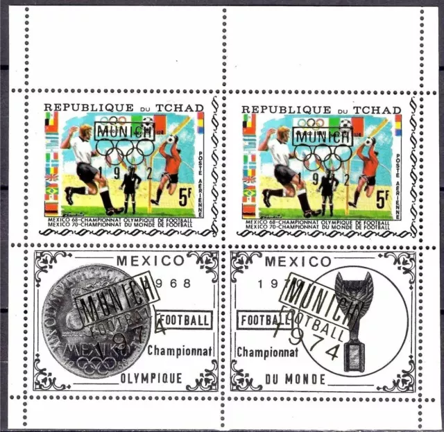 Chad Tchad 1971 Mexico Olympic Games WC Football Soccer Sport MUNICH/ovpr MNH