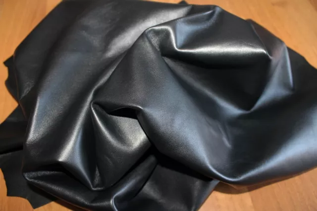 Italian Lambskin Lamb sheep skin Hide skins hides Leather  BLACK 8sqf