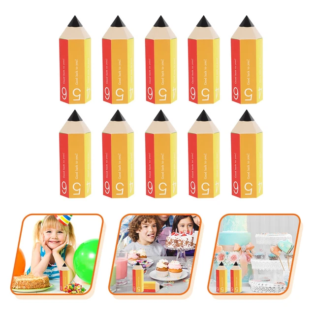 10 pz matite colorate scatola trasparente scatola per caramelle bambini Natale