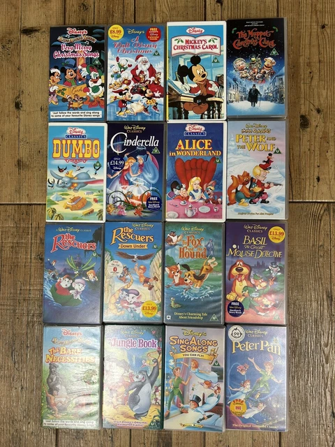 WALT DISNEY CLASSICS VHS Tapes Job Lot Collection Bundle x 16 £25.00 ...