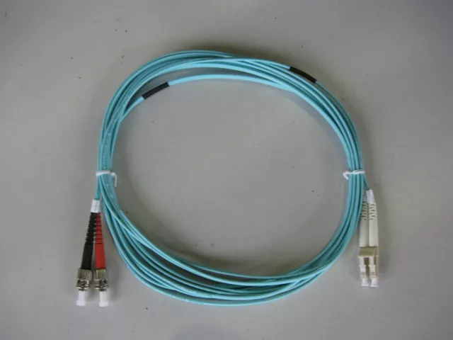 LWL-Kabel 50/125µm OM3, LC/ST, türkis, 0,5m