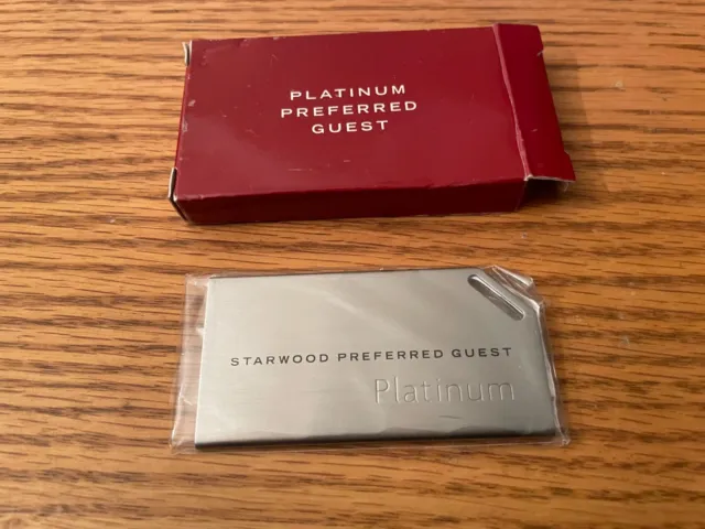 Platinum Starwood Preferred Guest (Marriott Bonvoy) Stainless Steel Luggage Tag