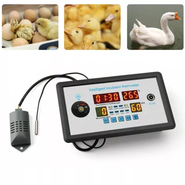 Digital Thermostat Humidity Temperature Automatic Egg Turning Control Incubator