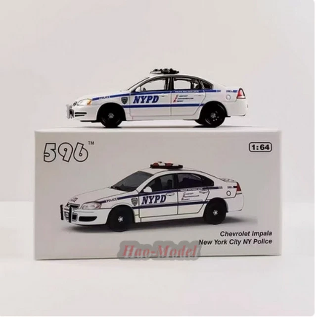 596 1/64 CHEVROLET NYPD LAPD police Car Model Alloy Diecast Display ...
