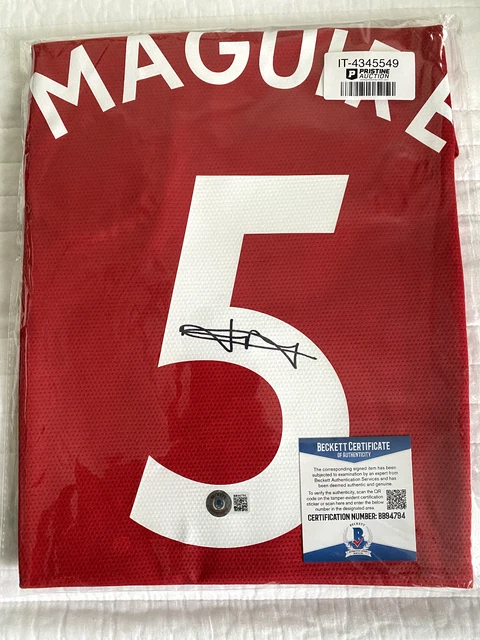 Harry Maguire Authentic Signed Manchester United Adidas Jersey Beckett BAS COA