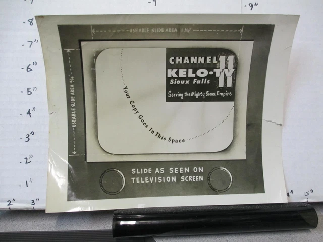 TV studio station photo 1950s KELO Sioux Falls SD sales sample advertising slide