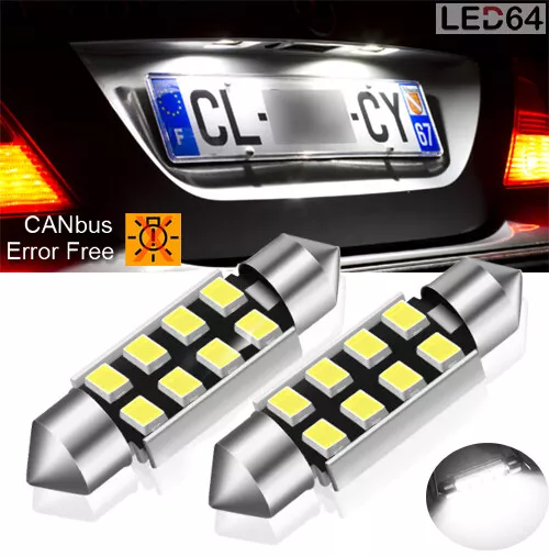 eclairage plaque immatriculation Feux de plaque d'immatriculation LED sans  erreur Canbus, lampe étanche pour VW