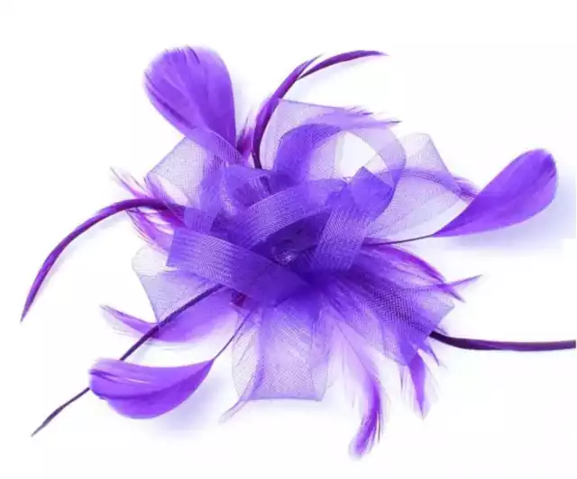 Lila Fascinator auf klarem Kamm, lila Hut, Hochzeit Fascinator, Ascot, Damen