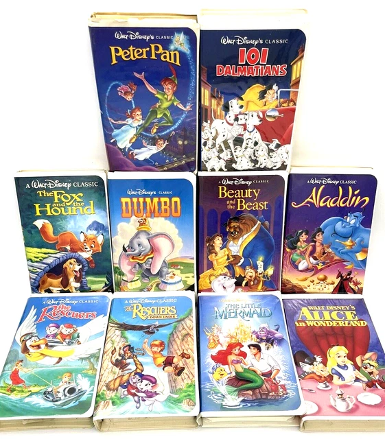 WALT DISNEY CLASSICS BLACK DIAMOND VHS Animated Movie Collection Lot of ...