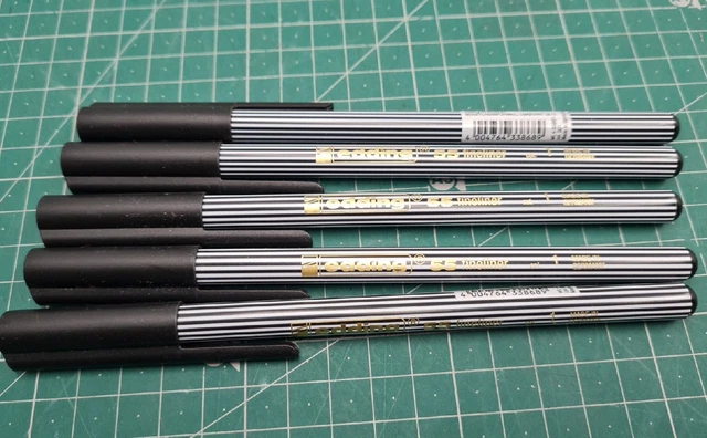 5x Edding 55 Fineliner 0,3 mm Markerstifte ideal zum Schreiben technischer Zeichnungen
