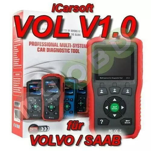 Dispositivo diagnostico professionale iCarsoft VOL v1 per Volvo Saab OBD 2 servizio olio ABS e molto altro