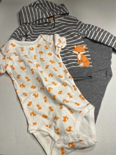 child of mine carters baby boys 3 piece outfit size 24 months hoodie pants shirt
