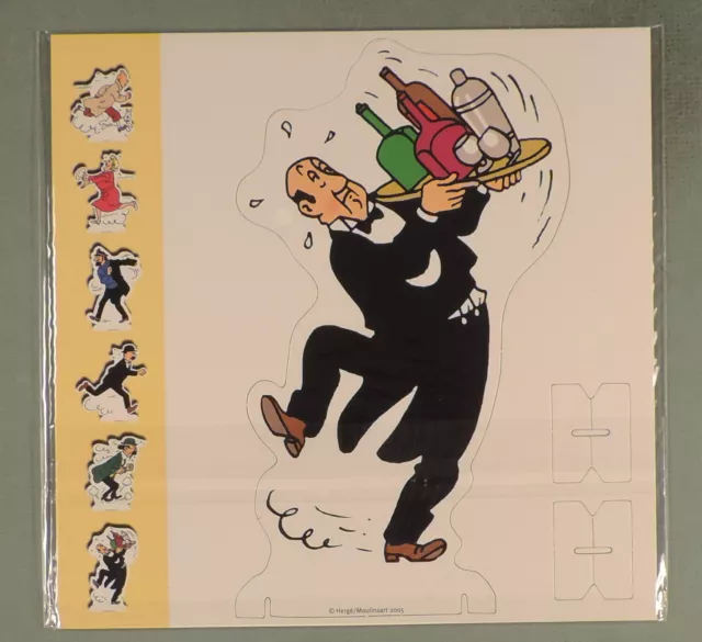 Tintin silhouette carton Nestor Herge Moulinsart 2005 Neuf