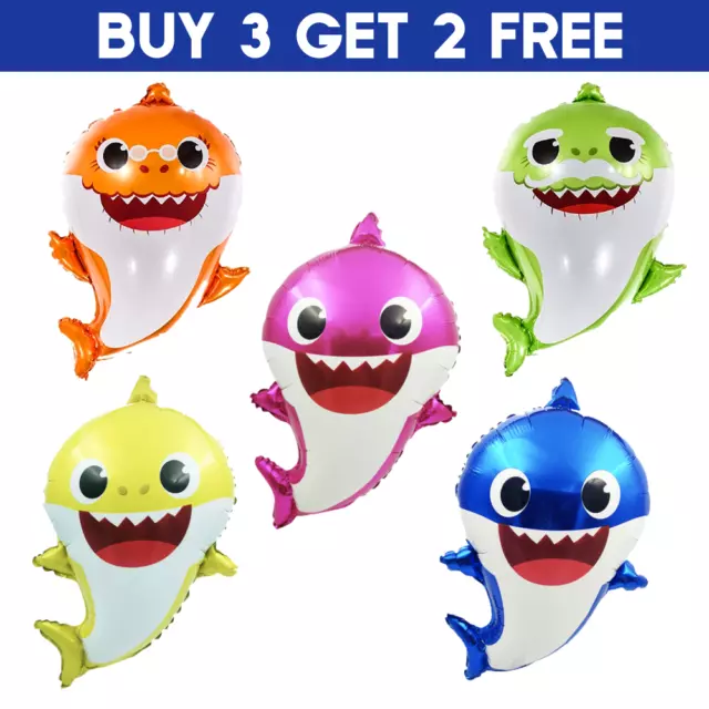 Baby Shark Birthday Party Children Kids Decoration 3D Large Foil Balloons