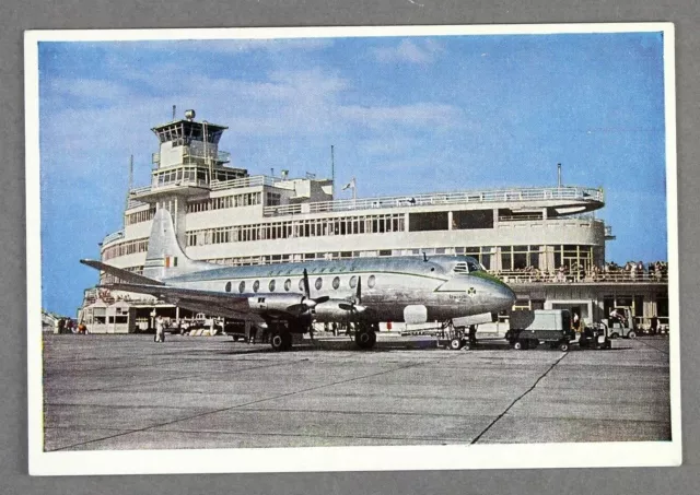Aer Lingus Vickers Viscount Dublin Airport Airline Postcard