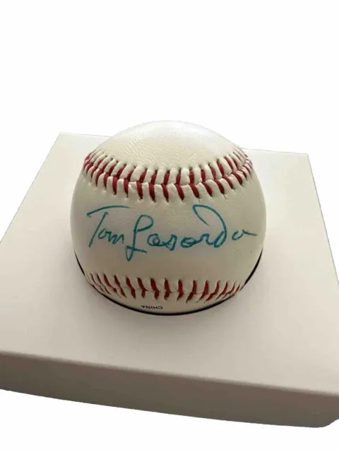 HOF Tom Lasorda Autographed Baseball, Sweet Spot Signed Global Authentication