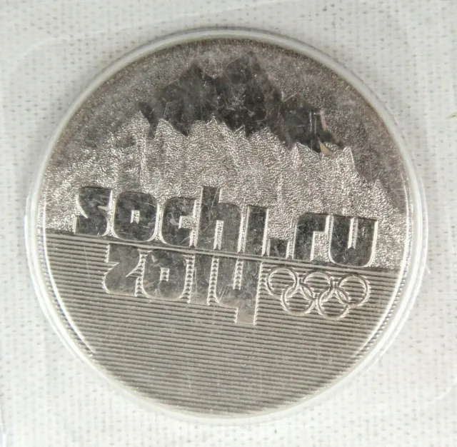 Russia Coin 25 Rubles Olympic Games Sochi 2014 Unc