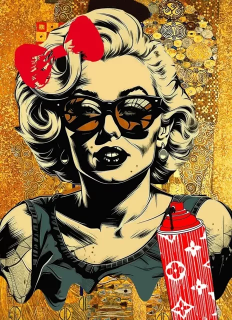 DEATH NYC ltd ed signed pop art print 45x32cm Marilyn Monroe Icon movie star