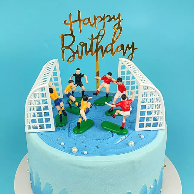 Soccer Football Cake Topper Decorations Birthday Cake Decorating 9 Piece Set
