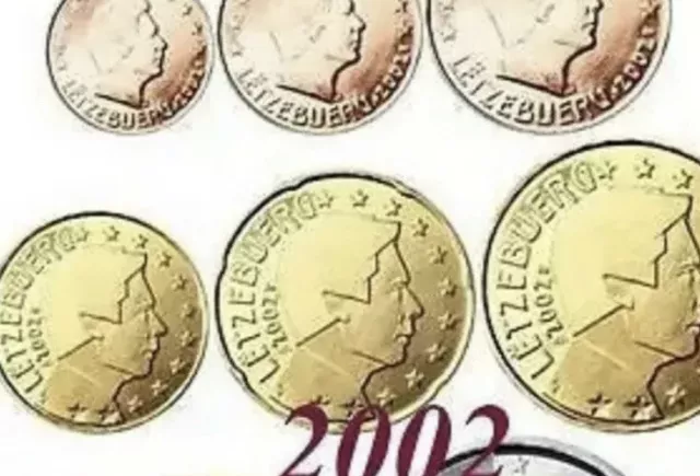 Luxemburg 🙂 3x Münzen 10/20/50 Euro€ Cent 2002 Neu aus Rollen GD Henri