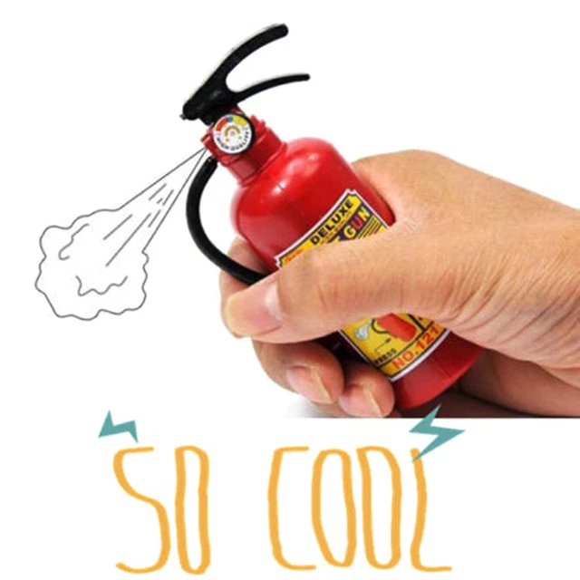 JOKE CREATIVE TOY mini fire extinguisher style squirt water gun toyDC