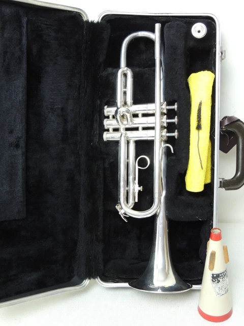 Bach Silver Bb Trumpet🎺 Refurbished SELMER BUNDY w/EXTRAS & case serial 363094